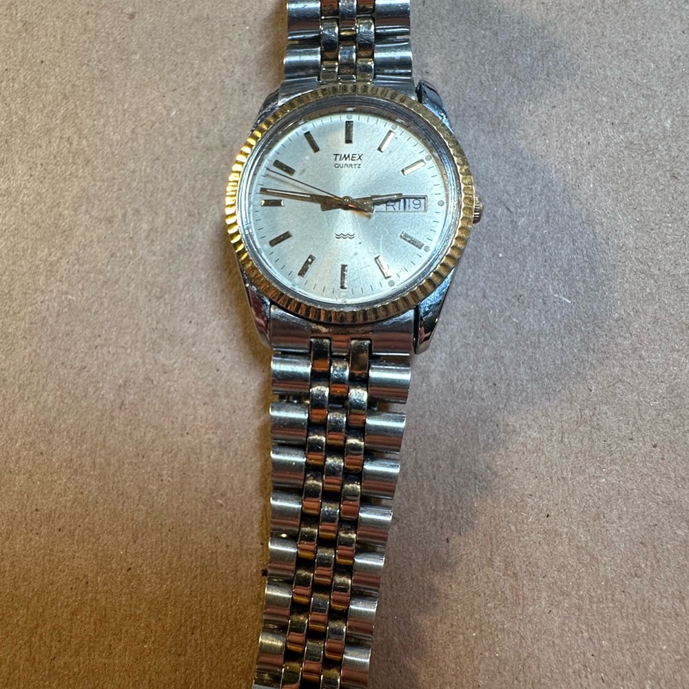 Timex Two-Tone Stainless Steel Watch.